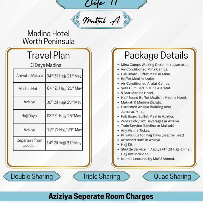 Elite 11 days package from pakistan