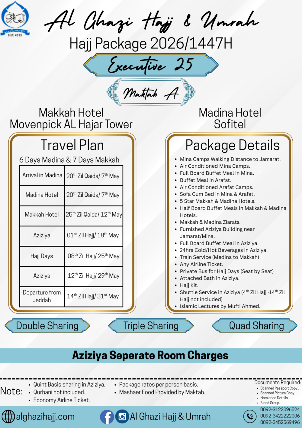 executive 25 days hajj package