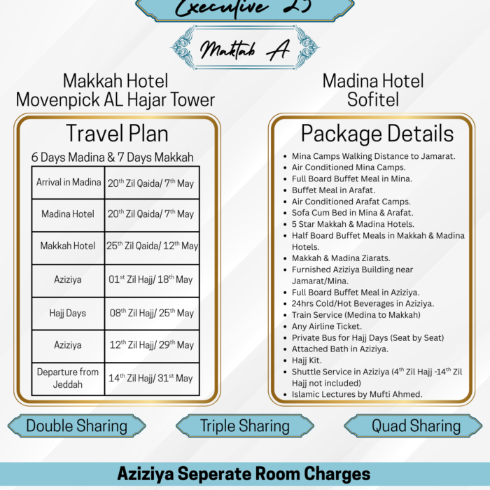 executive 25 days hajj package