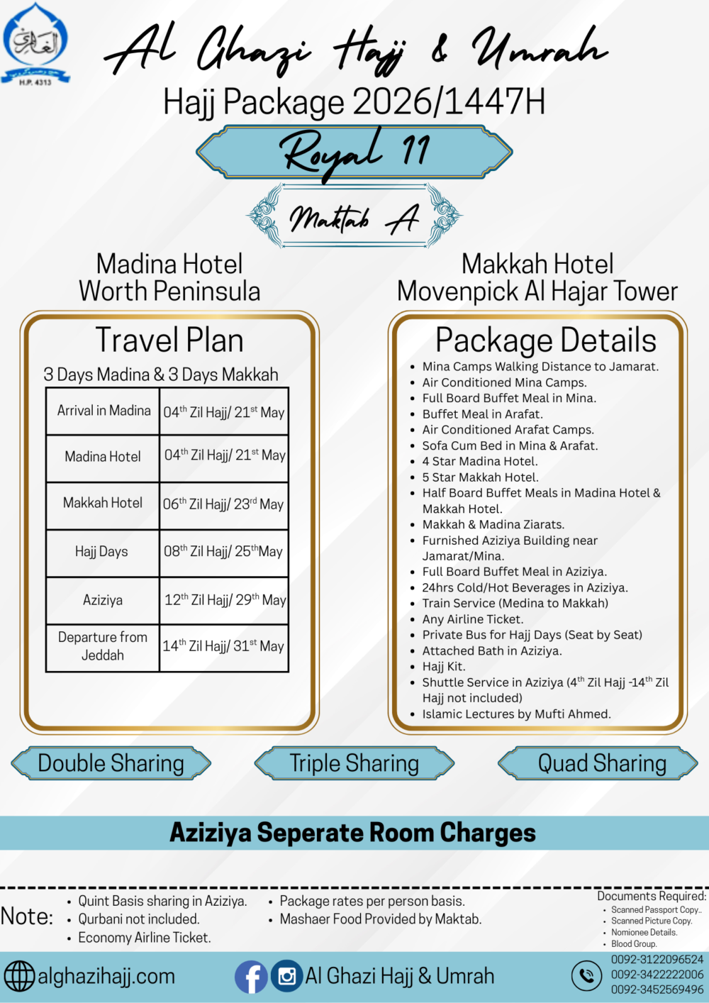 royal 11 days hajj from Pakistan