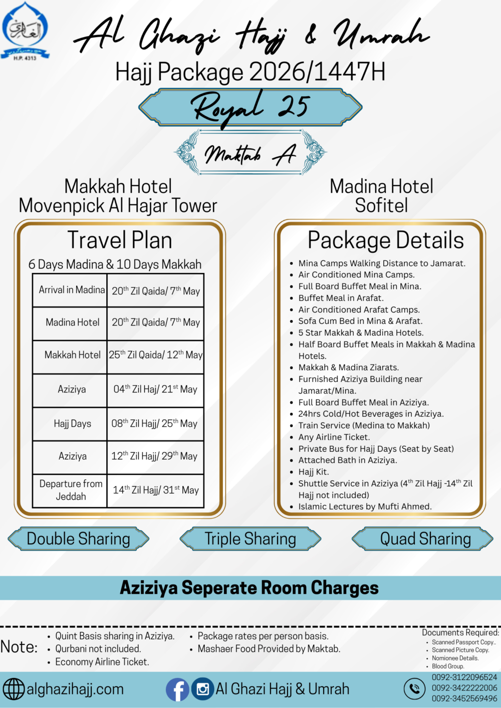 25 days hajj 2026 package from pakistan
